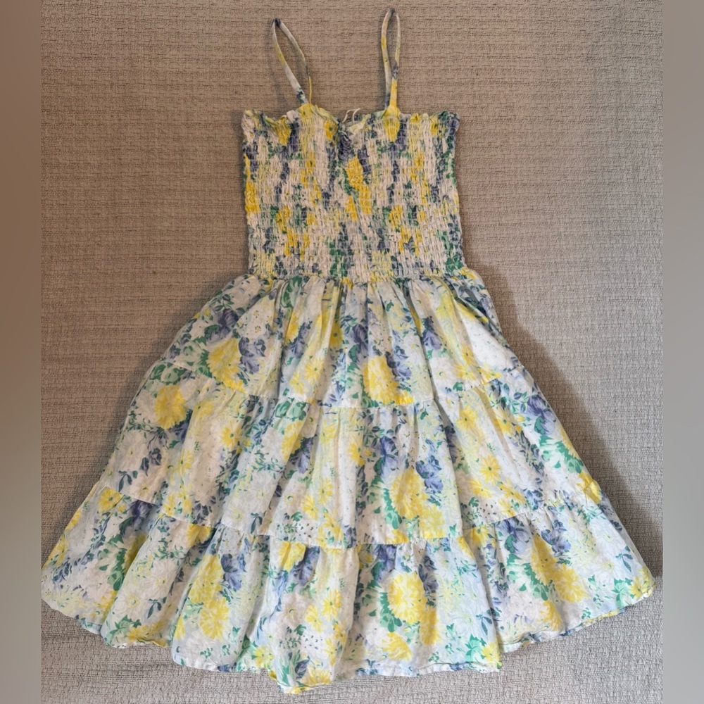 Janie and Jack Floral Dress with Yellow and Blue